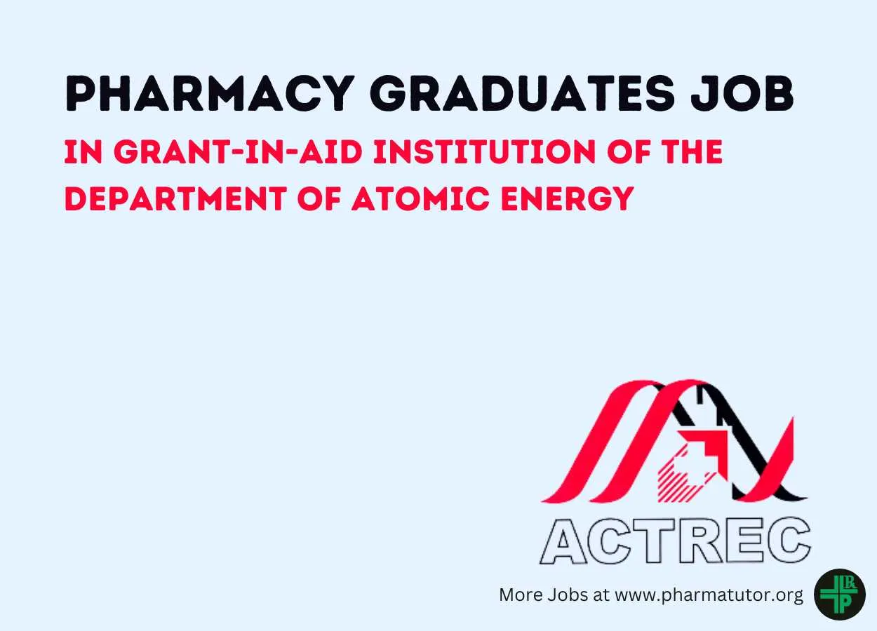 Job for Pharmacy Graduates at Advanced Centre for Treatment, Research and  Education in Cancer