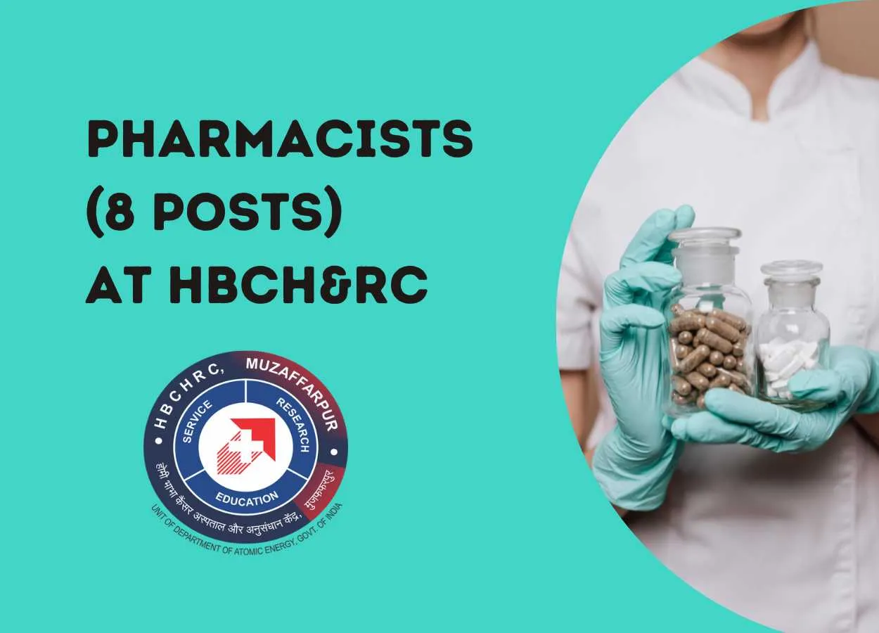 Job openings for Pharmacists at HBCH&RC, 8 posts PharmaTutor