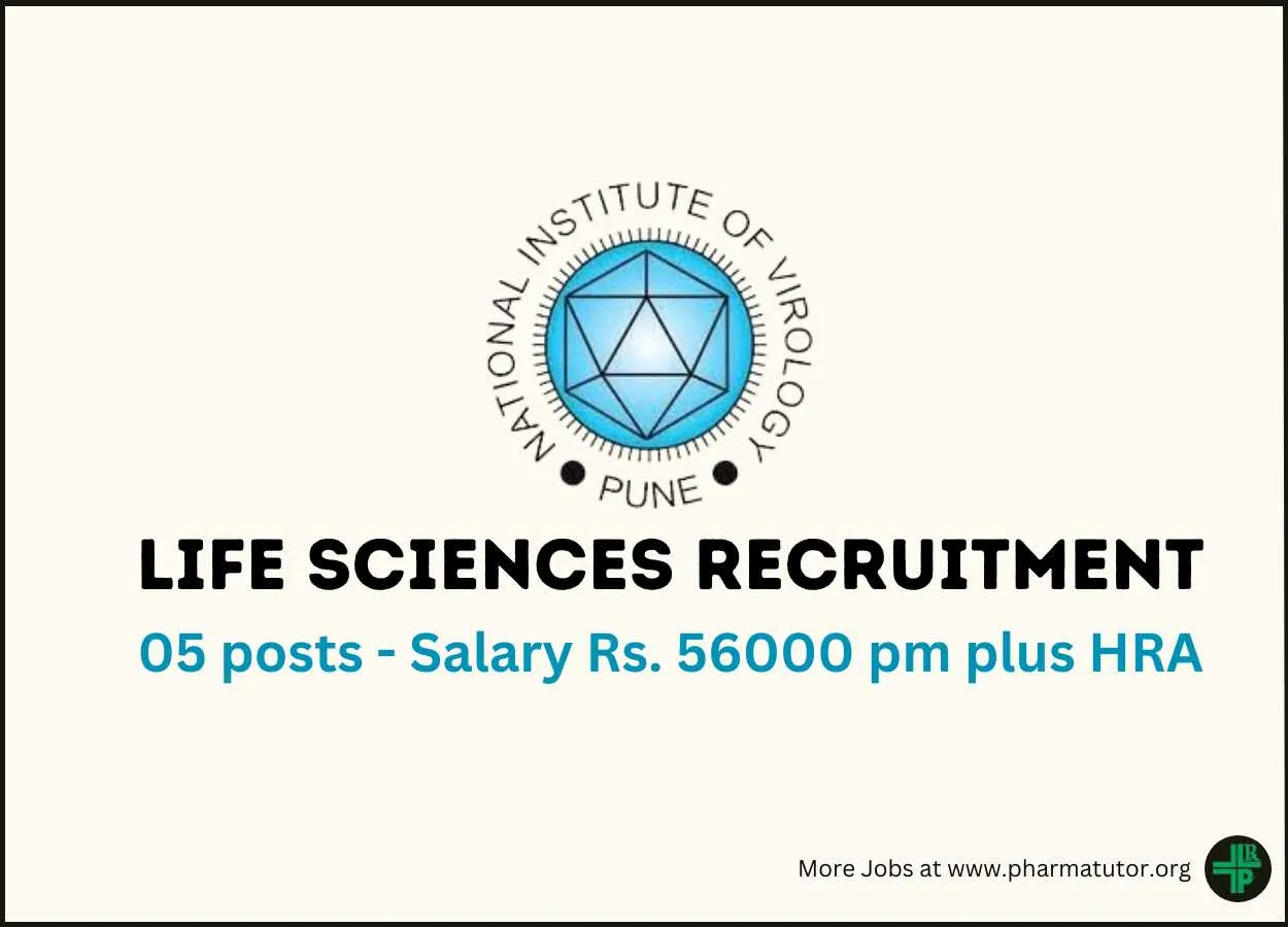 Life Sciences Recruitment at National Institute of Virology