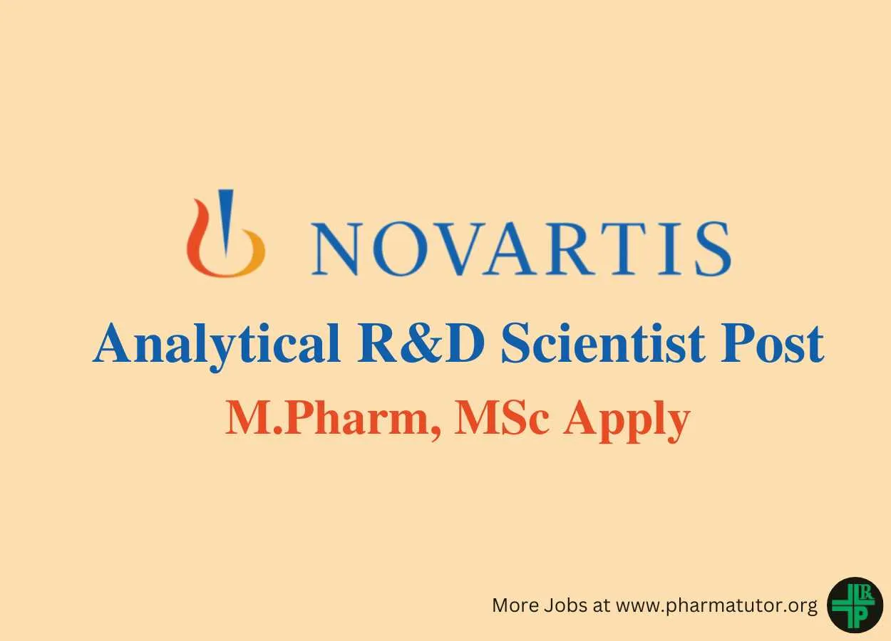 Novartis looking for Analytical R&D Scientist