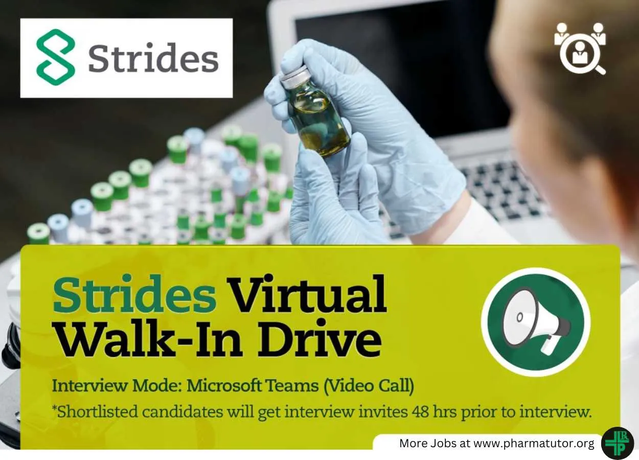 Virtual Walkin Drive for Production, Packing & Engineering at Strides