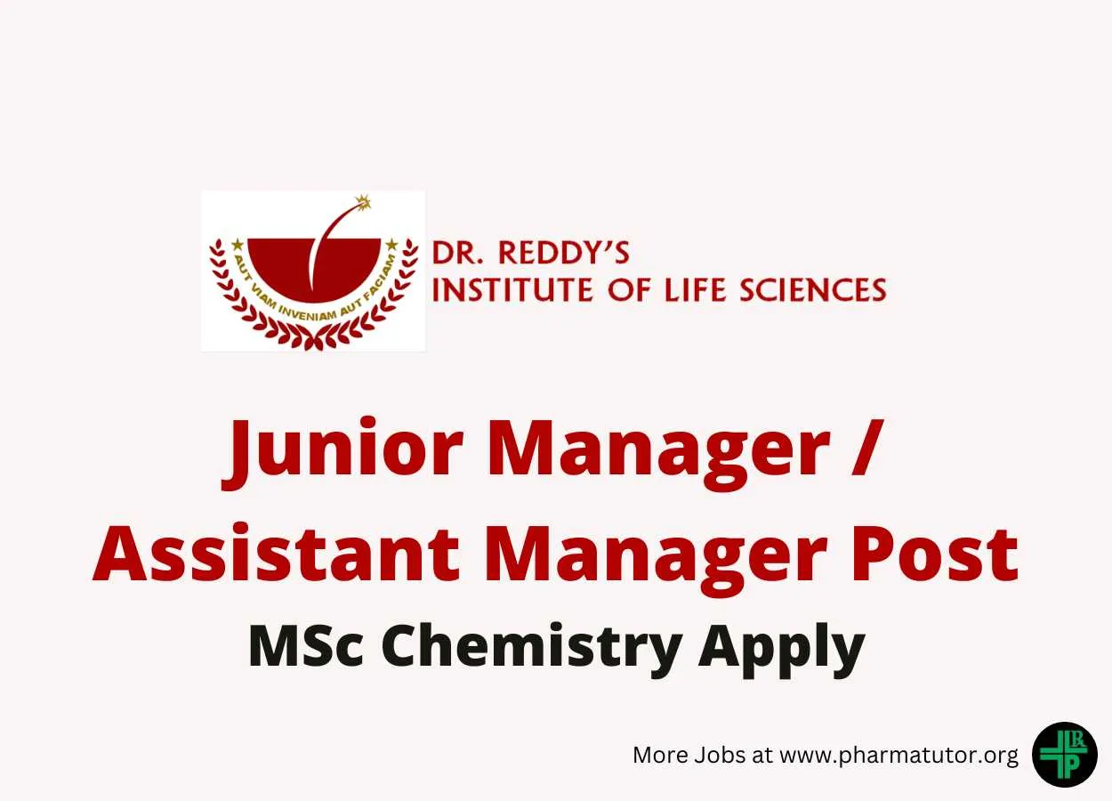 Applications are invited for Junior Manager / Assistant Manager at DRILS