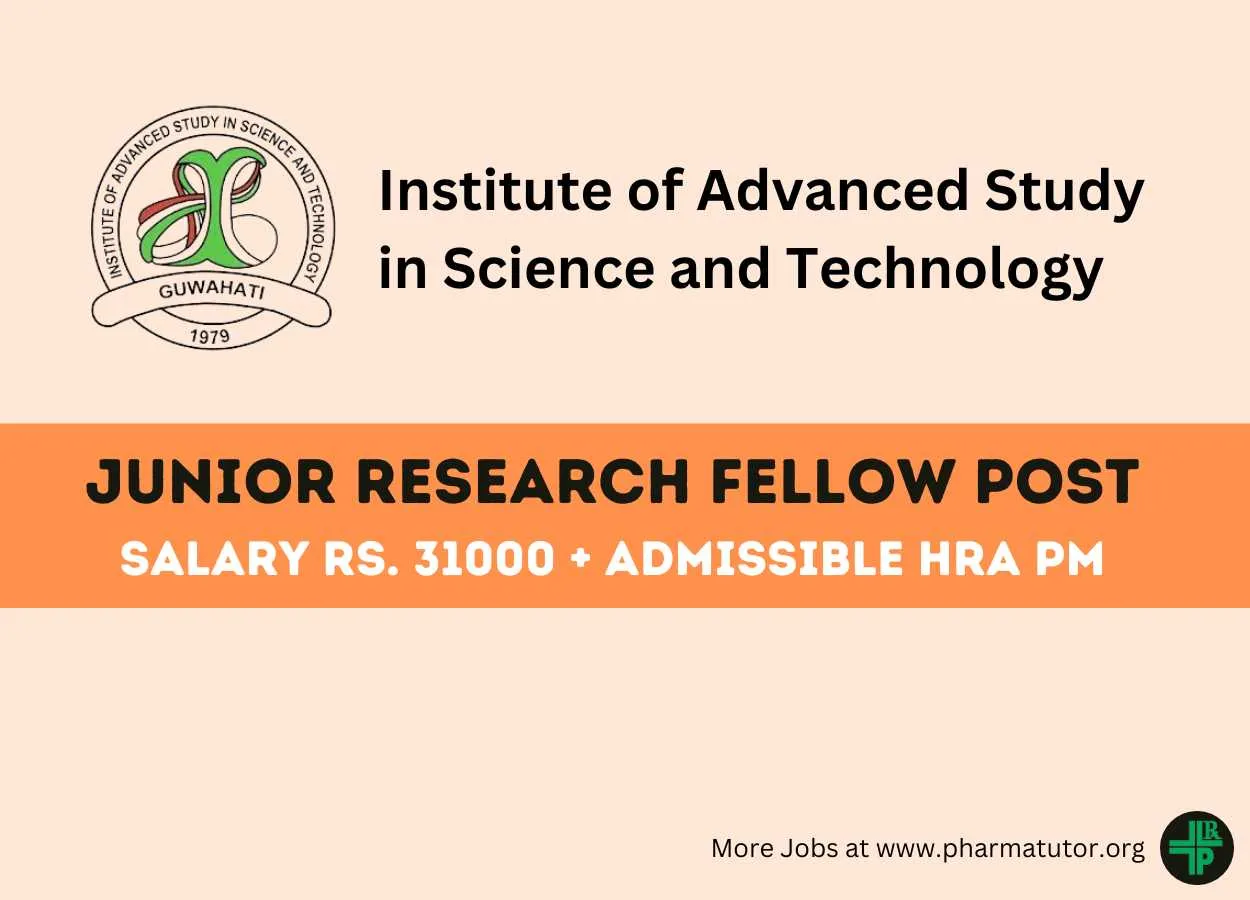 Applications are invited for post of Junior Research Fellow at IASST