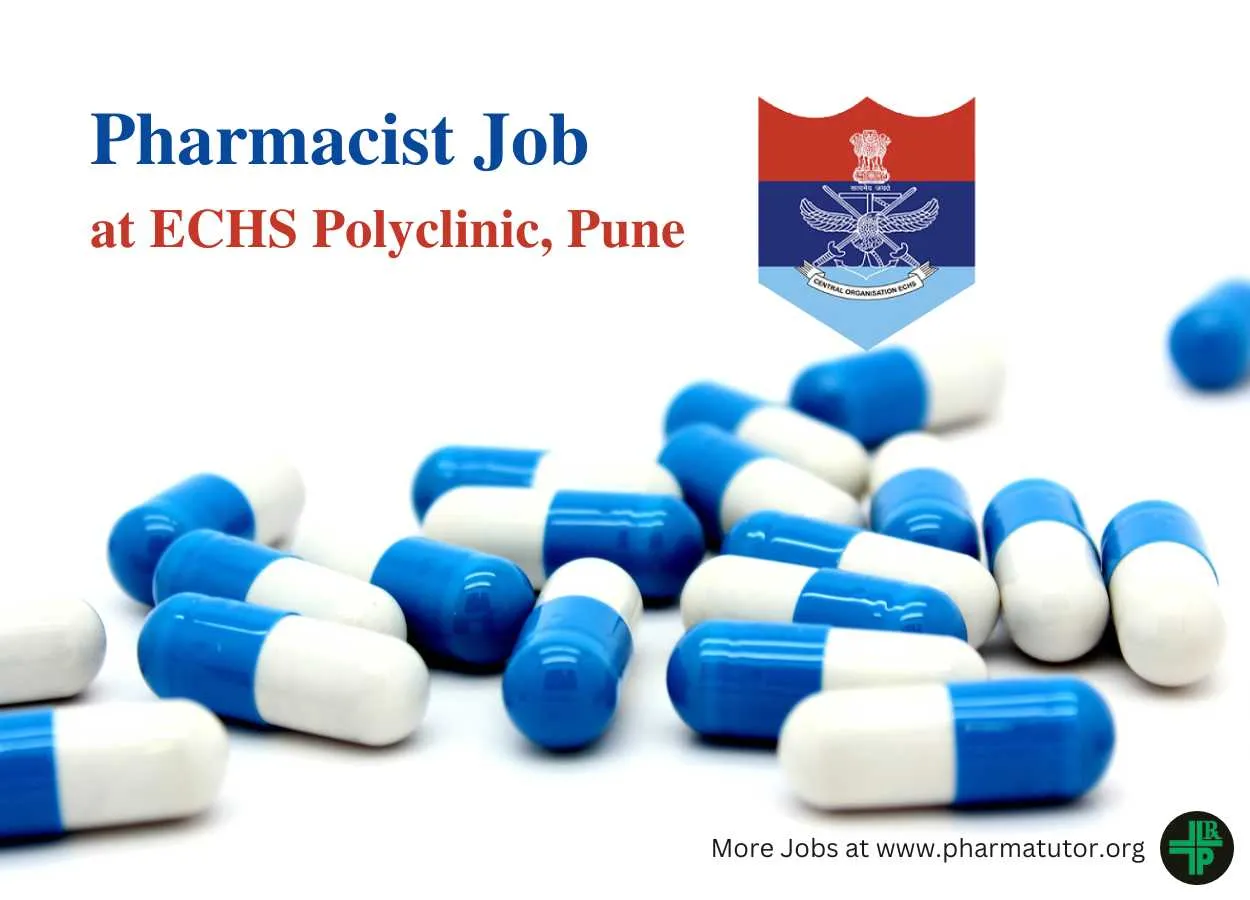 Applications are invited for post of Pharmacist in ECHS Polyclinic Pune