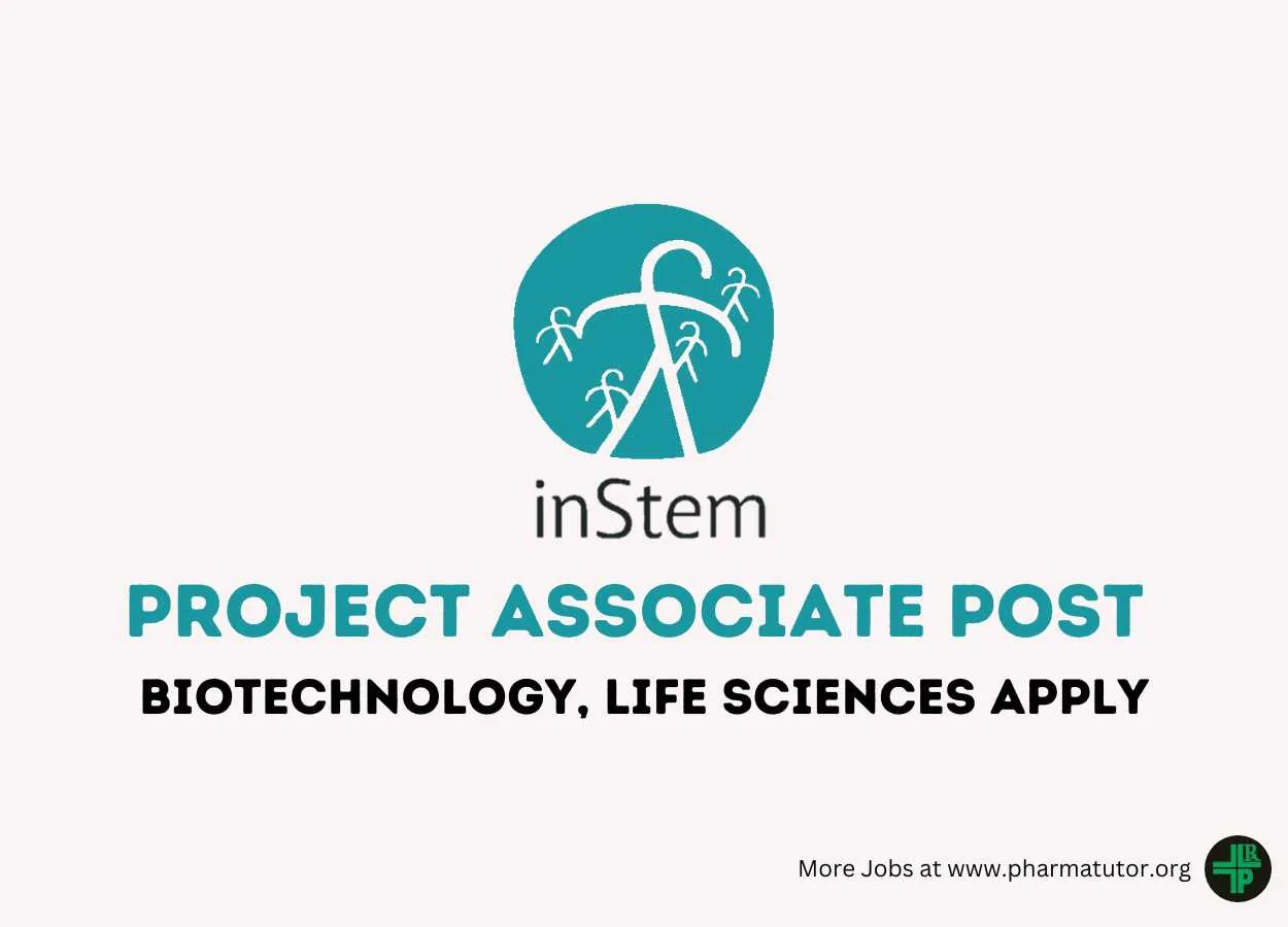 Applications are invited for post of Project Associate at inStem