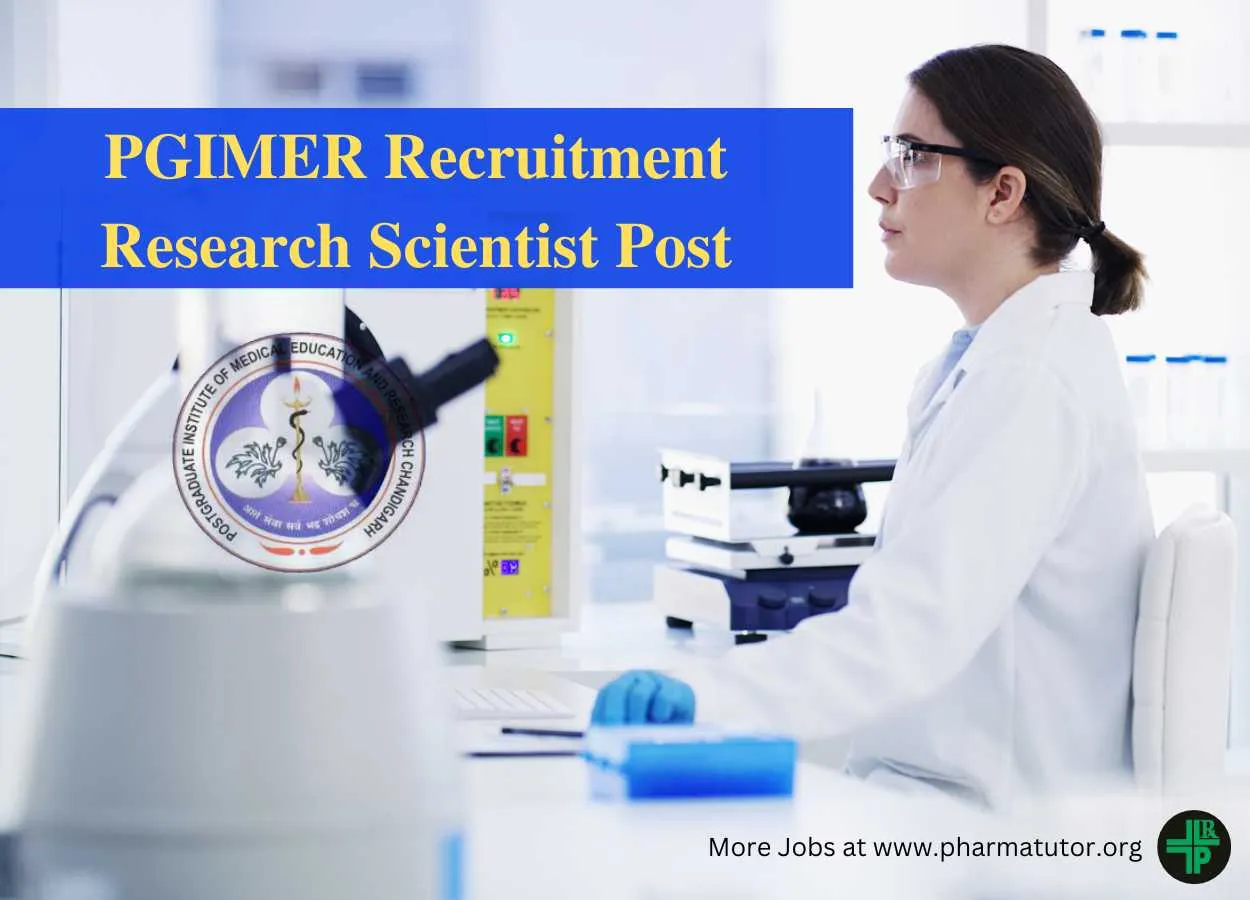 Applications are invited for post of Research Scientist at PGIMER