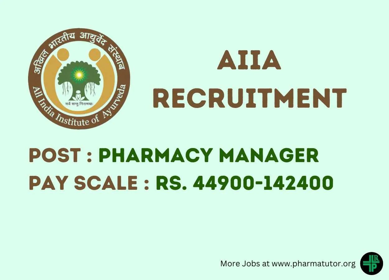 Career for Pharmacy Manager at AIIA