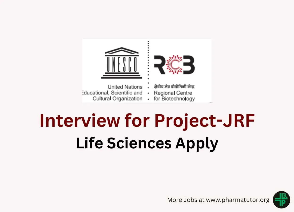Interview for Project-JRF at Regional Centre for Biotechnology