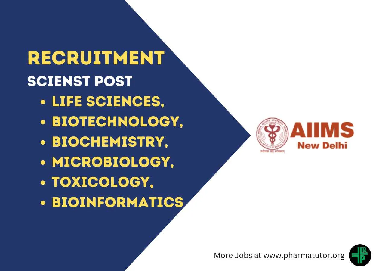 Advertisement for the post of Project Scientist-I in ICMR Funded Project - Life Sciences, Biotechnology, Biochemistry, Microbiology, Toxicology, Bioinformatics