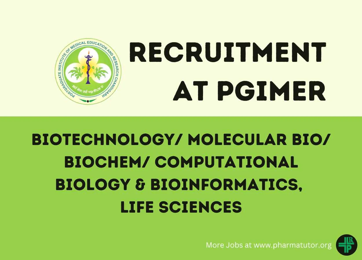 Opening as Project Research Scientist in the pathophysiology of ischemic stroke at PGIMER