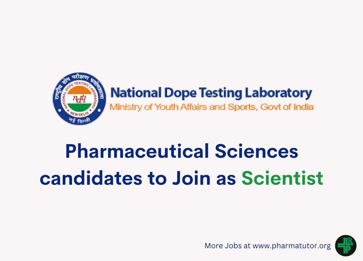 Opportunity for Pharmaceutical Sciences to Join NDTL as Scientist