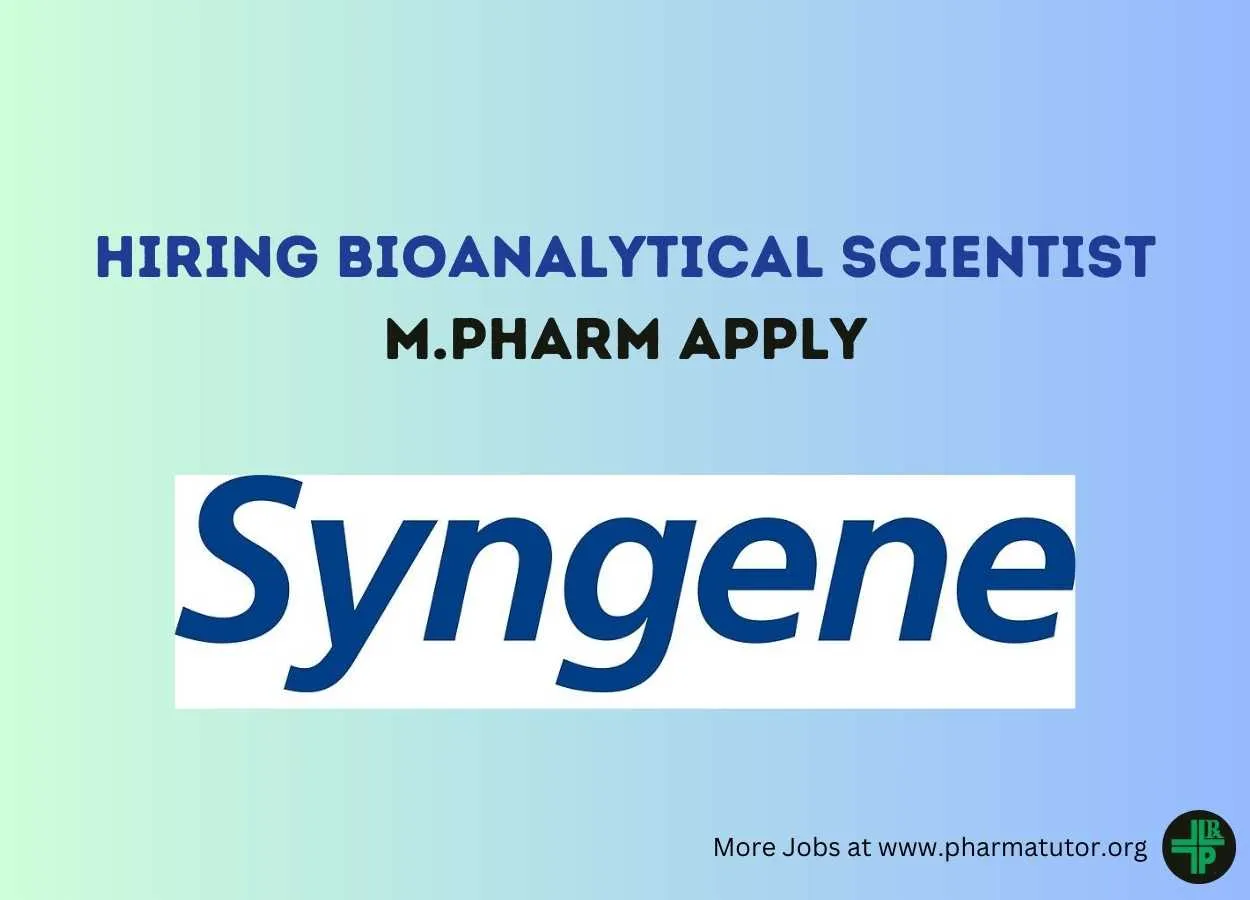Syngene Hiring Bioanalytical Scientist 