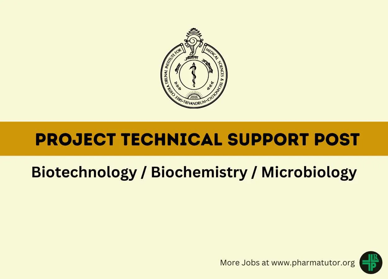 Vacancy for Project Technical Support at SCTIMST