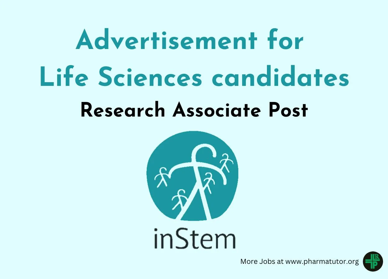 Advertisement for Life Sciences candidates at iBRIC-inStem
