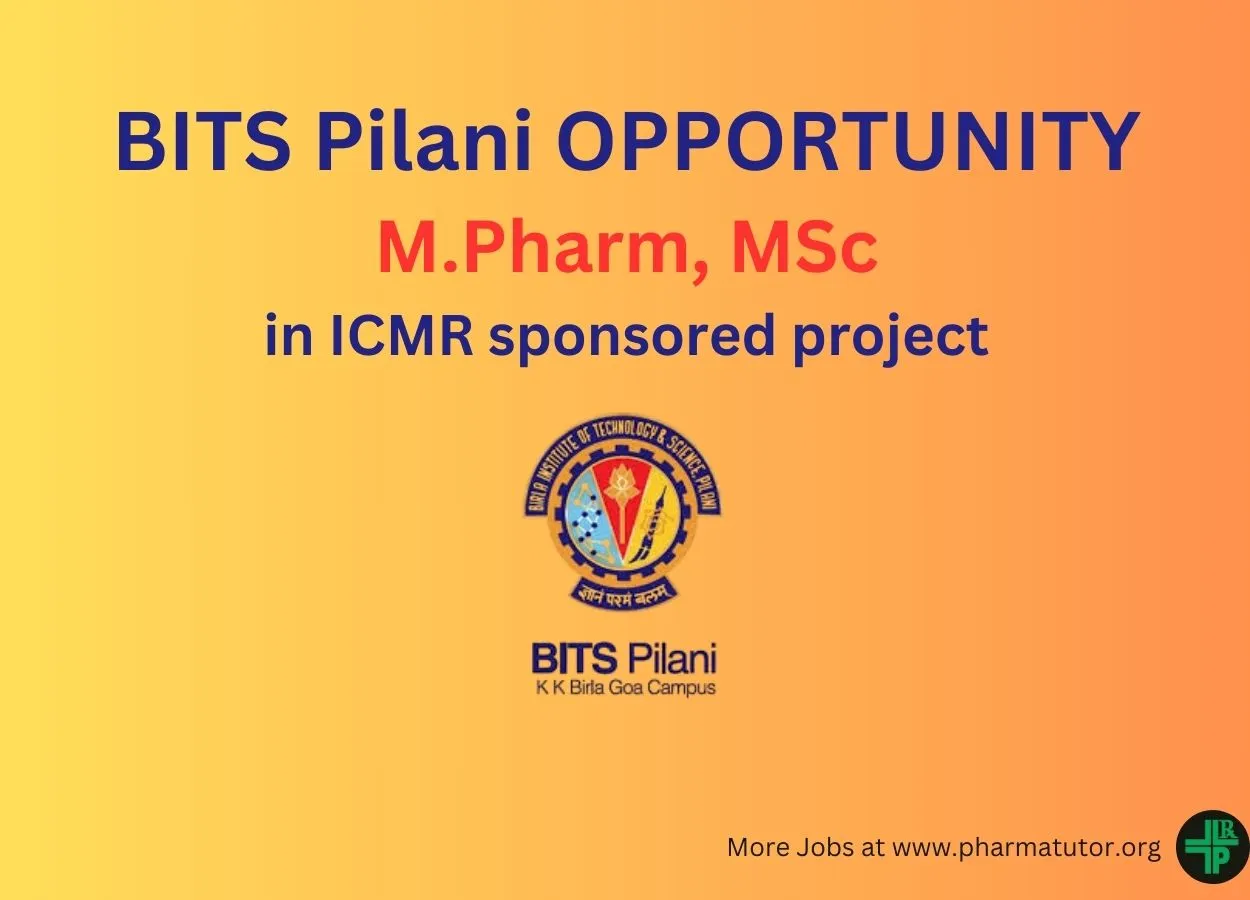 Applications are invited for Research Scientist at BITS Goa Campus