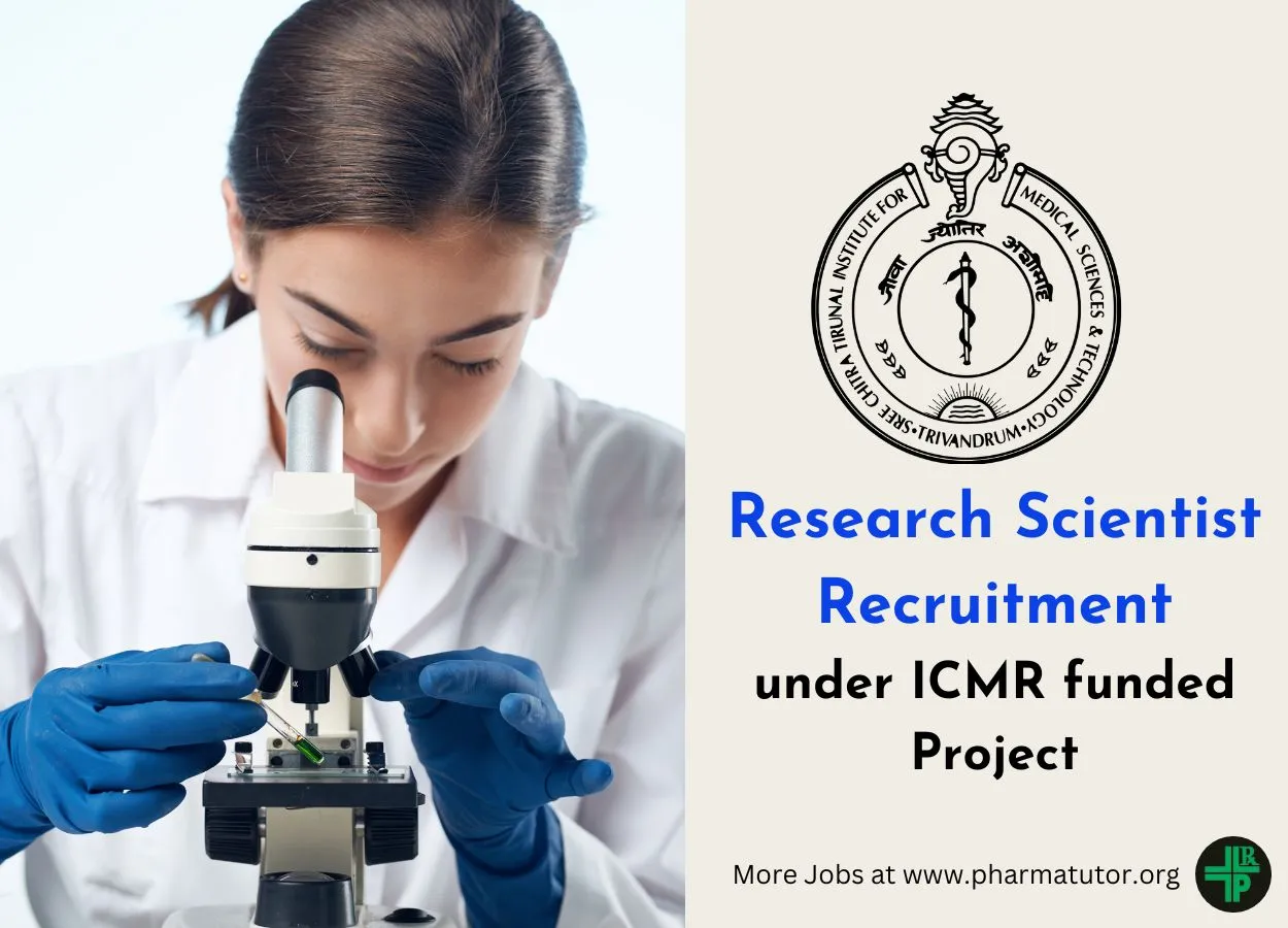 Applications are invited for Research Scientist at SCTIMST