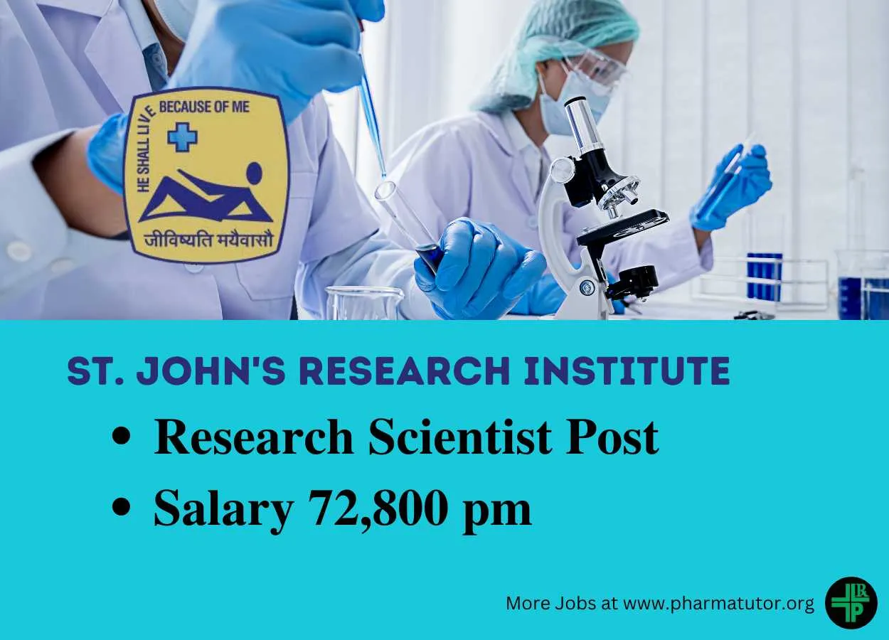 Applications are invited for Research Scientist at SJRI