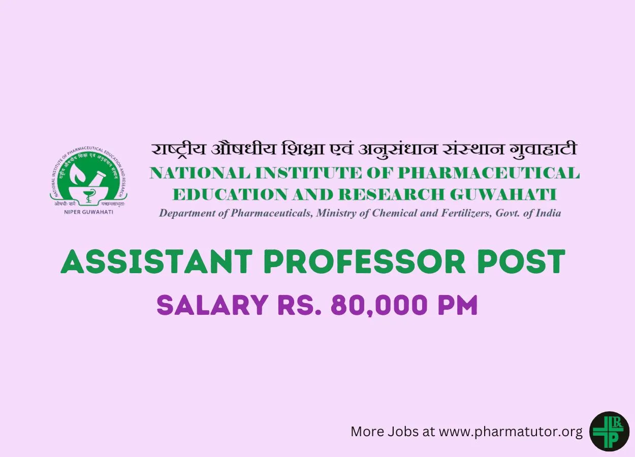 Apply Online for post of Assistant Professor at NIPER