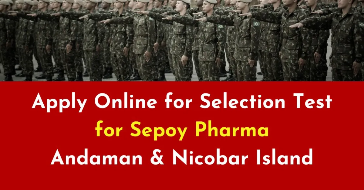 Apply Online for Selection Test for Sepoy Pharma at Indian Army