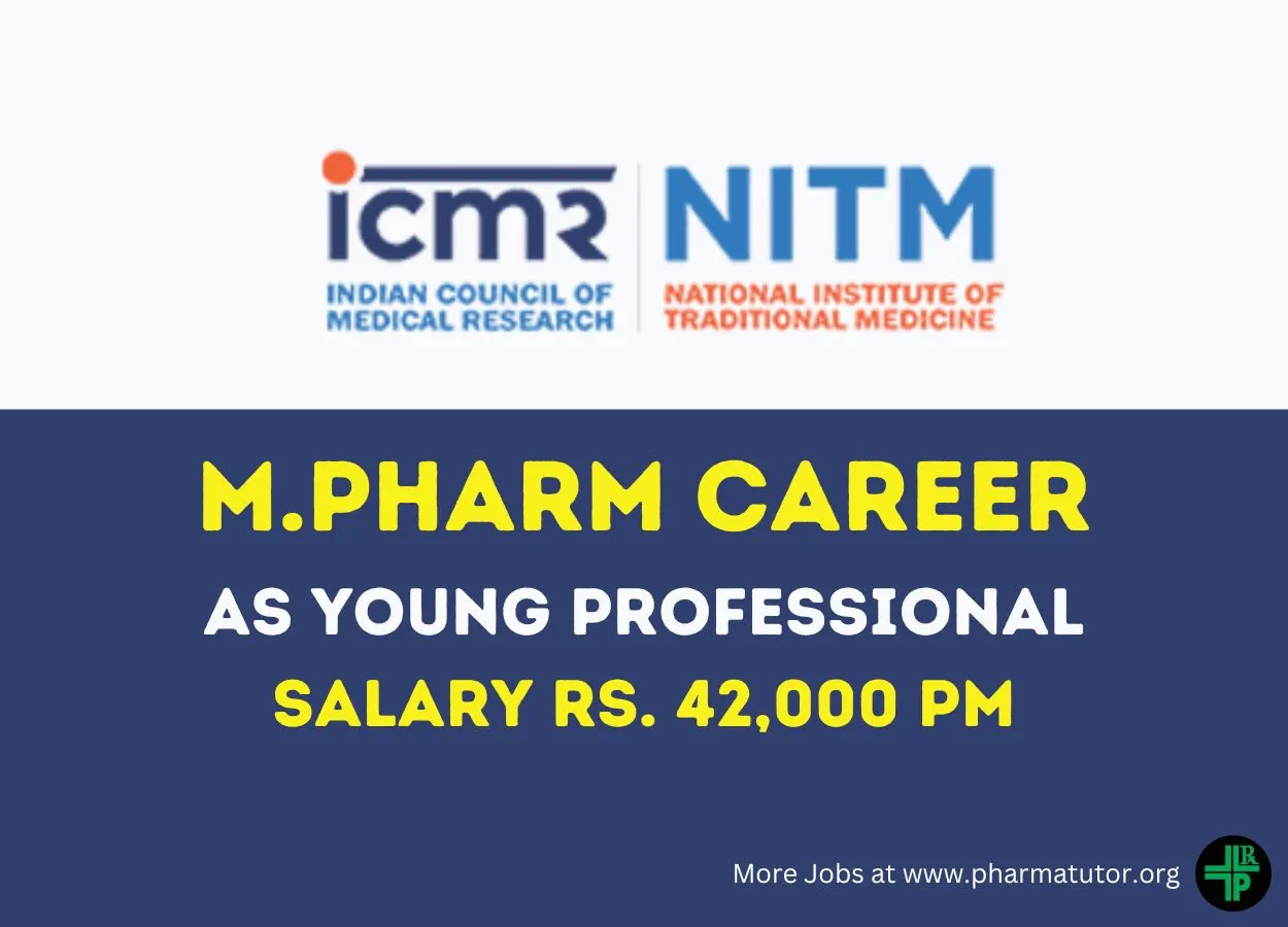 Career for M.Pharm as Young Professional at NITM