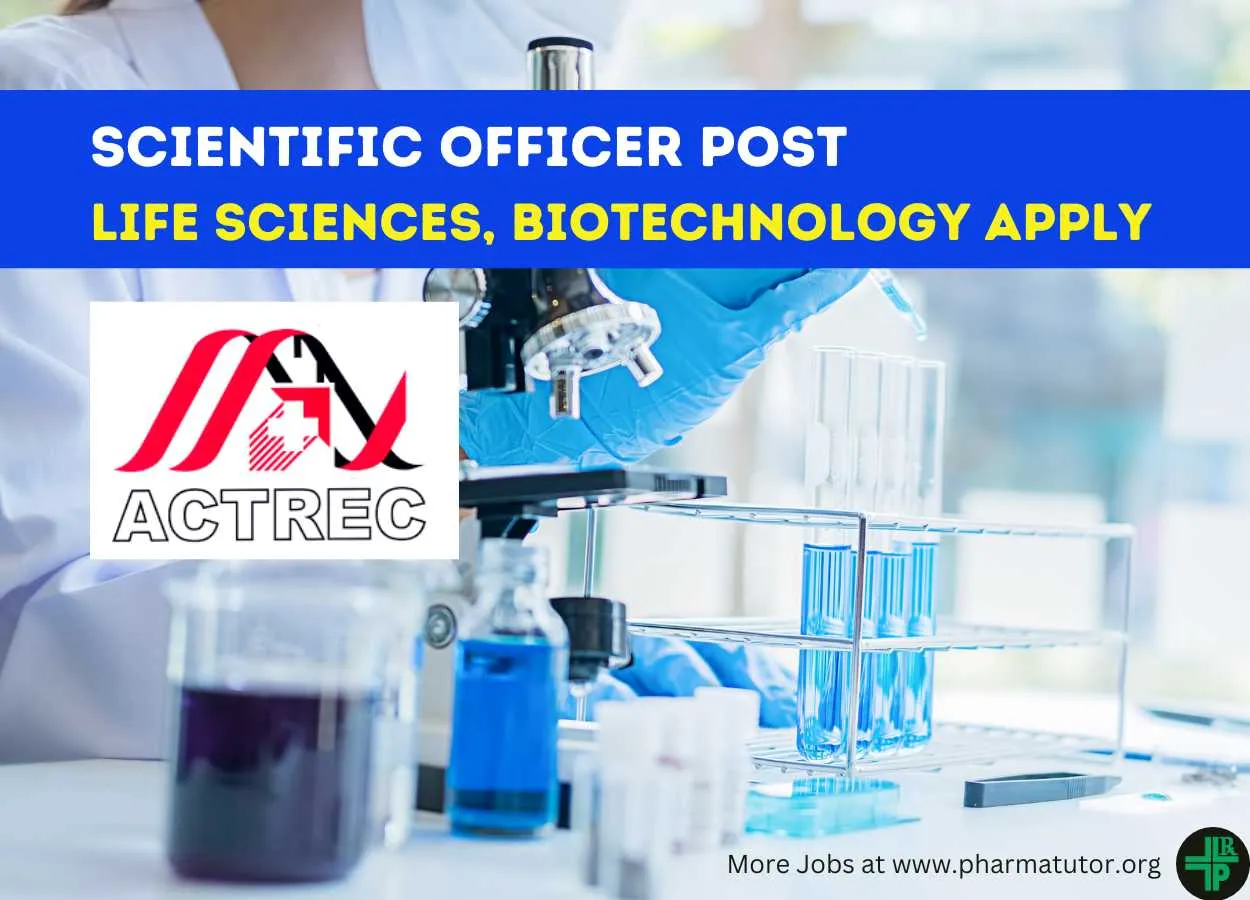 Interview for Scientific Officer at ACTREC, Life Sciences, Biotechnology Apply