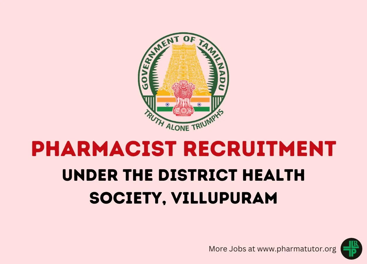 Job for Pharmacist in District Health Society, Villupuram