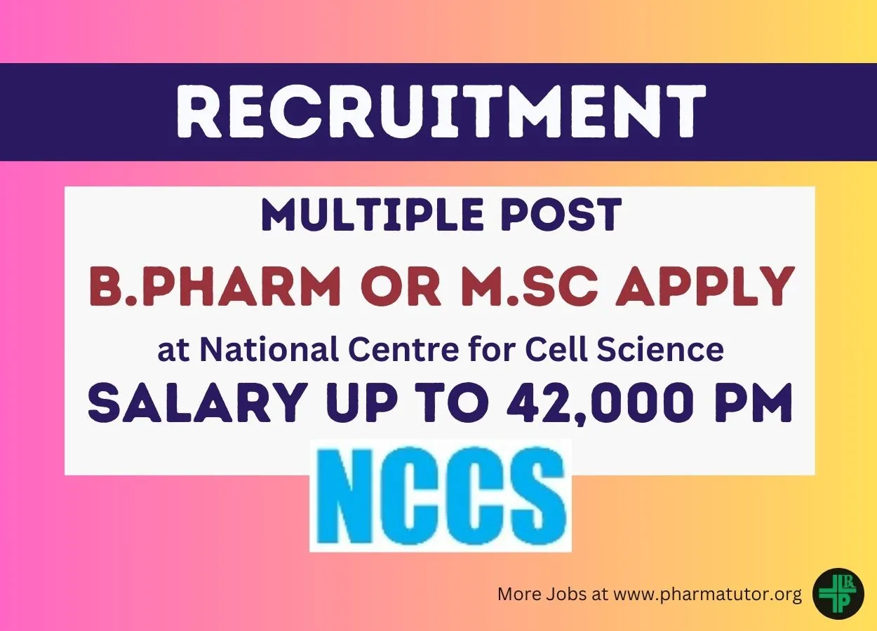 Multiple openings at National Centre for Cell Science