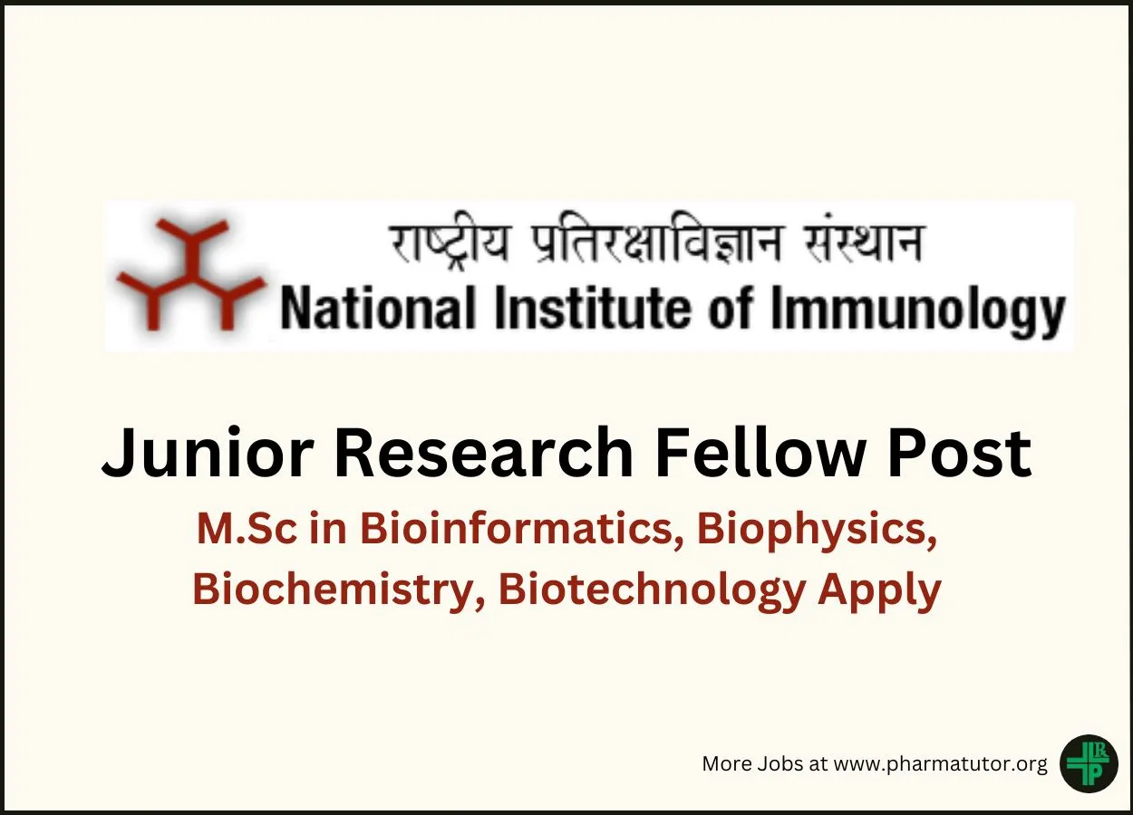 National Institute of Immunology looking for Junior Research Fellow