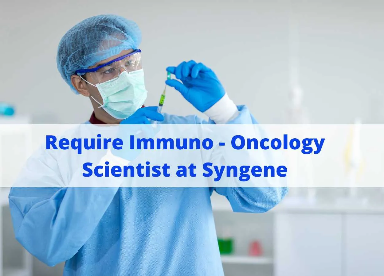 Require Immuno - Oncology Scientist at Syngene