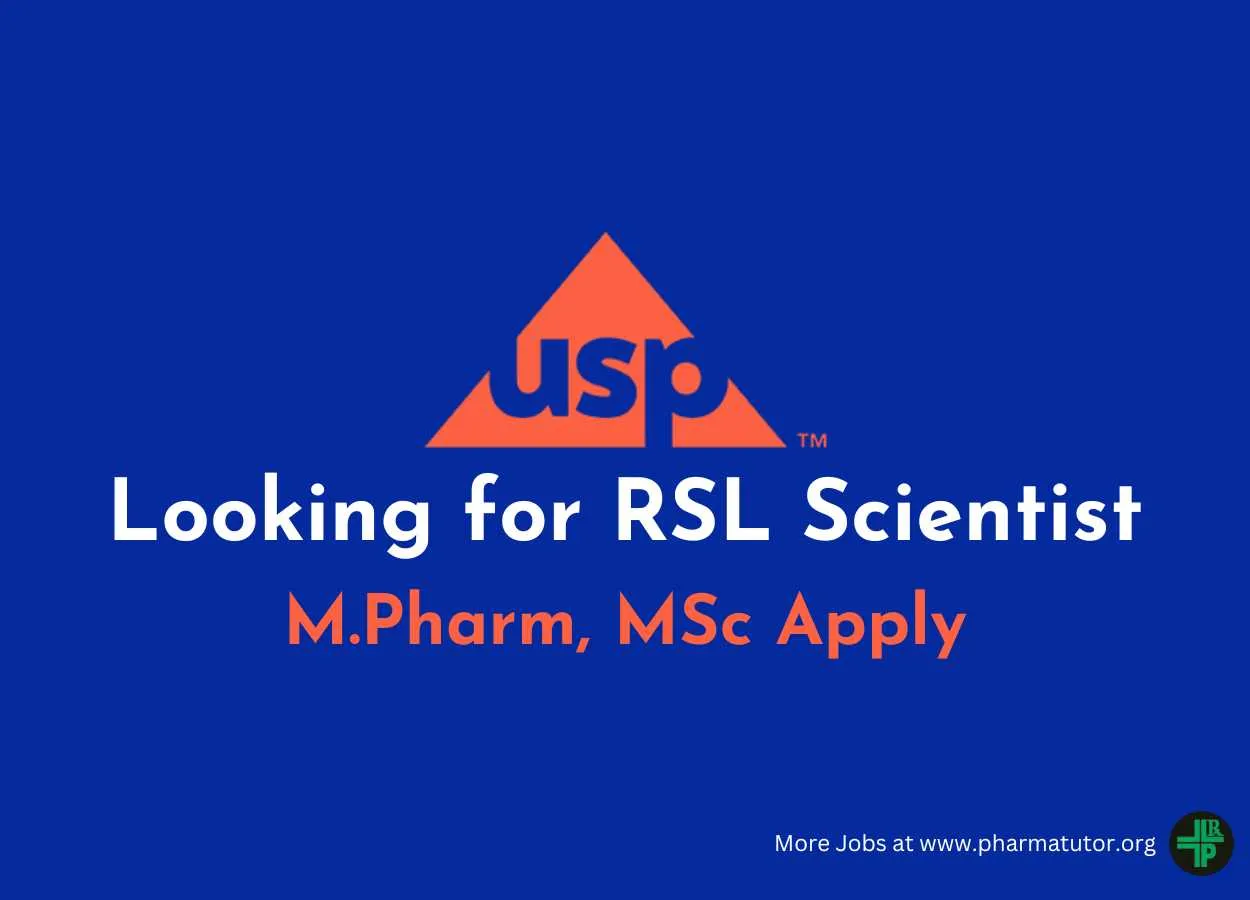 U.S. Pharmacopeial Convention looking for RSL Scientist