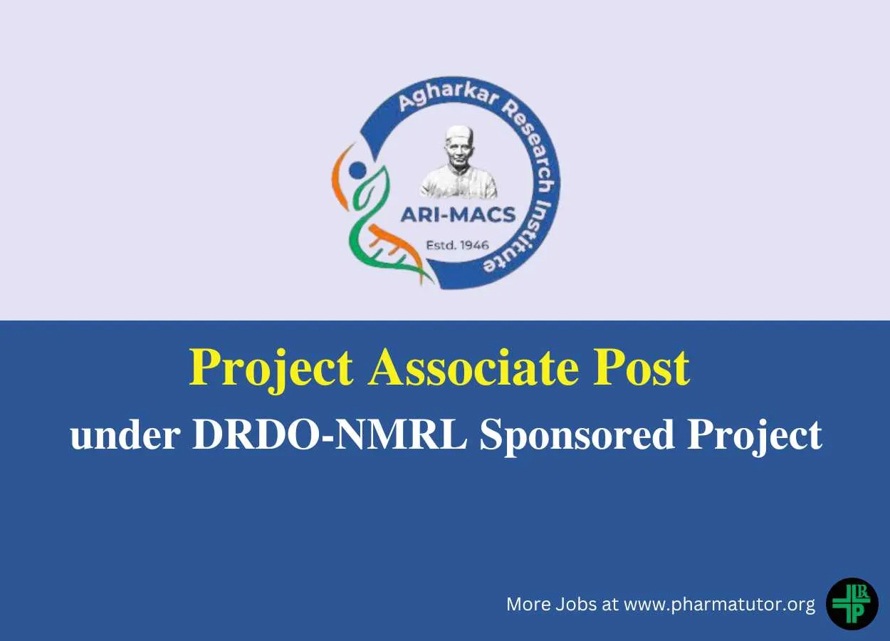 Work as Project Associate under DRDO-NMRL, Ambernath Sponsored Project at Agharkar Research Institute