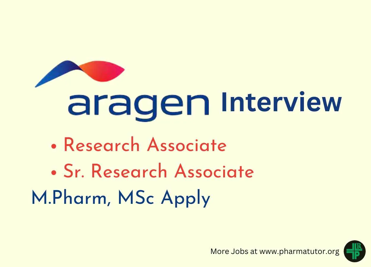 Aragen Life Sciences Interview for Research Associate, Sr. Research Associate