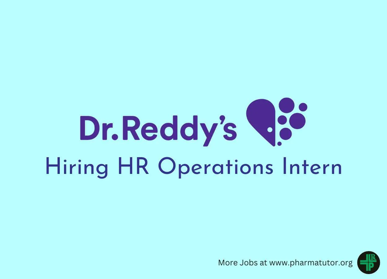 Dr. Reddy's Laboratories Hiring HR Operations Intern
