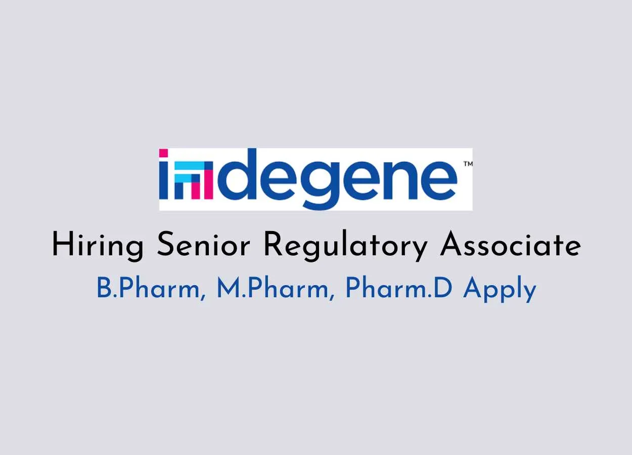 Hiring Senior Regulatory Associate at Indegene