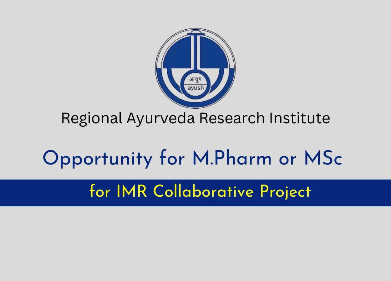 Opportunity for M.Pharm or MSc for IMR Collaborative Project at RARI