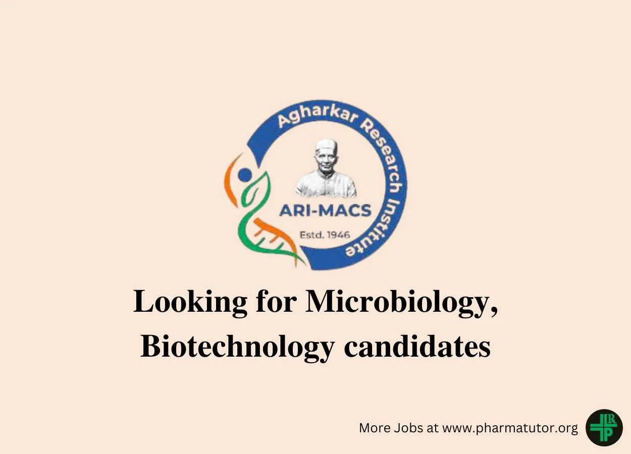 Agharkar Research Institute looking for Microbiology, Biotechnology candidates