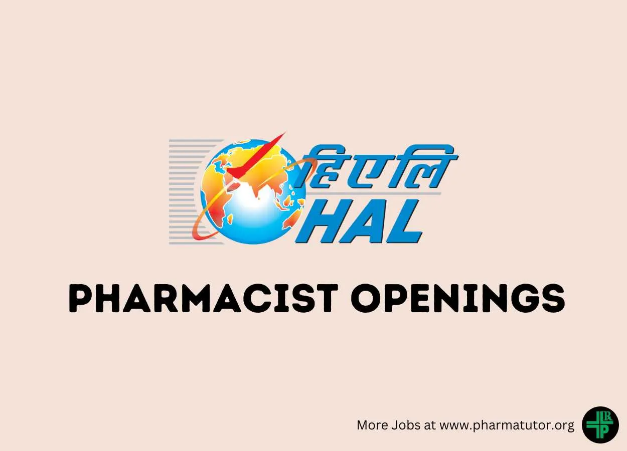 Applications are invited for Pharmacist in Hindustan Aeronautics Limited