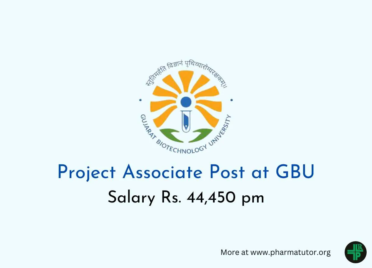 Applications are invited for Project Associate at GBU