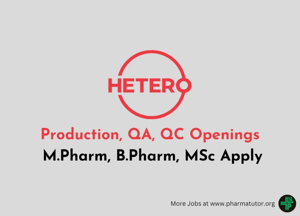 Openings in Production, QA, QC at Hetero