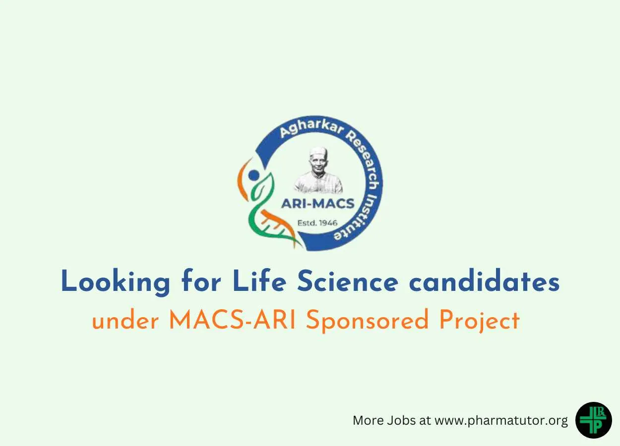Agharkar Research Institute looking for Life Science candidates