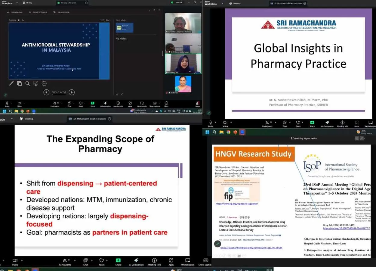 International Webinar Series by Saveetha College of Pharmacy