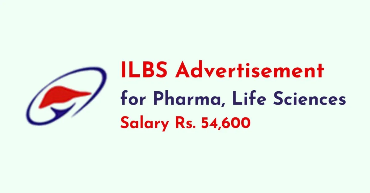 Advertisement for Pharma, Life Sciences candidates at ILBS
