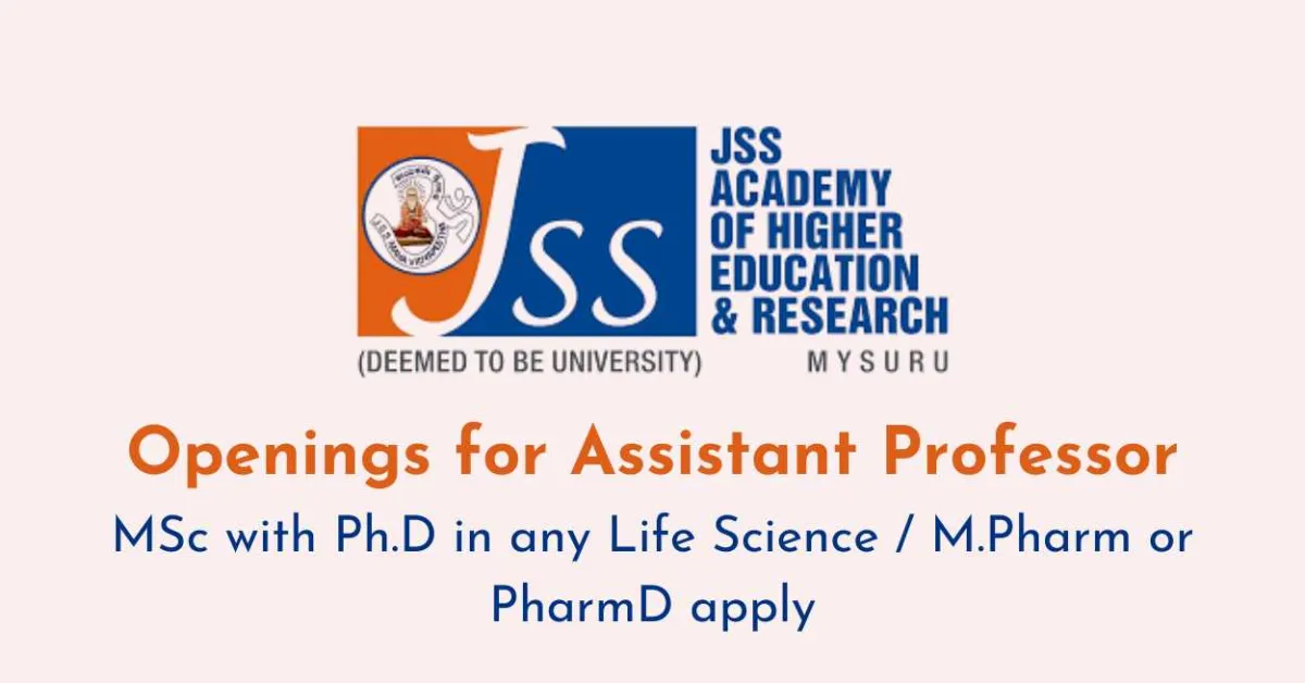 Applications are invited for Assistant Professor at JSS Medical College