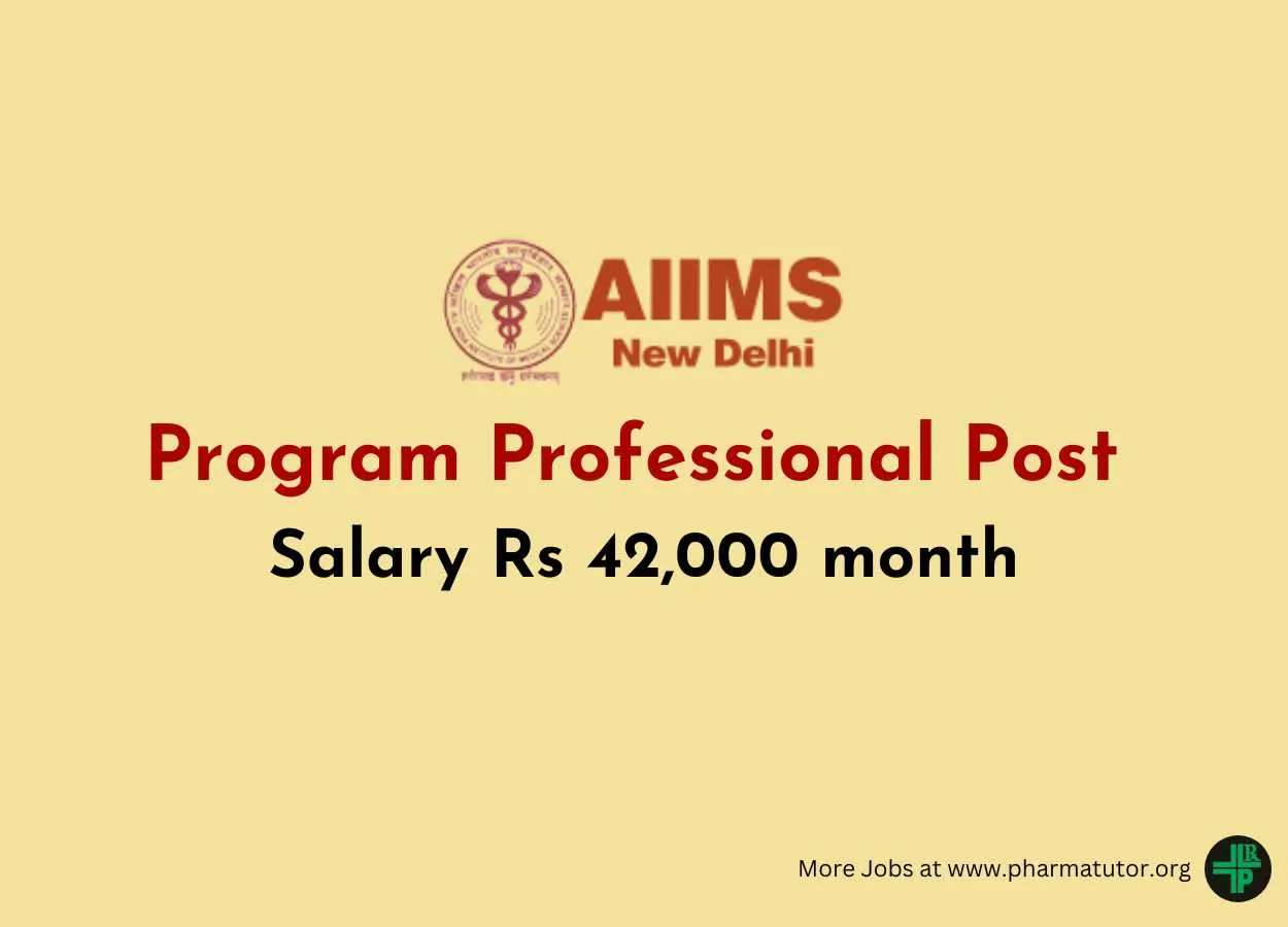 Applications are invited for post of Program Professional at AIIMS