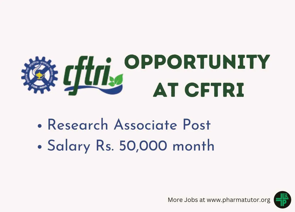 Apply Online for Research Associate at Central Food Technological Research Institute
