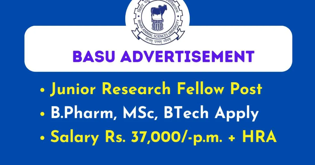 BASU invites applications for Junior Research Fellow in CSIR-Funded Project