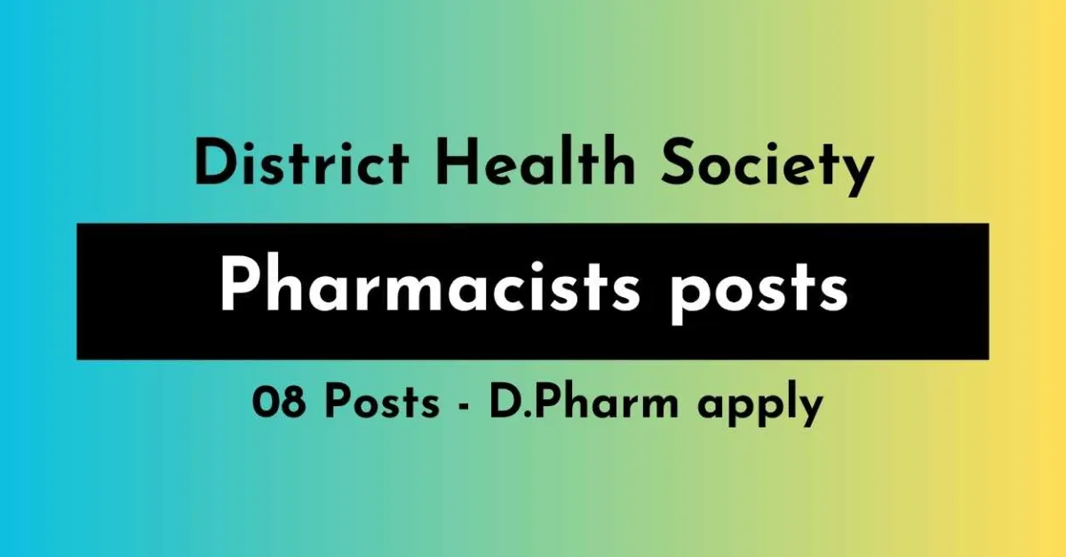 District Health Society invites for post of Pharmacist