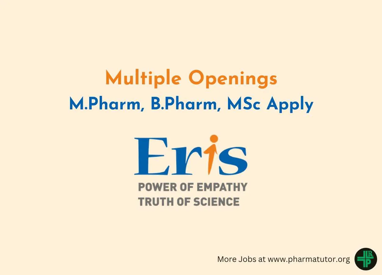 Multiple Openings at Eris Therapeutics Limited