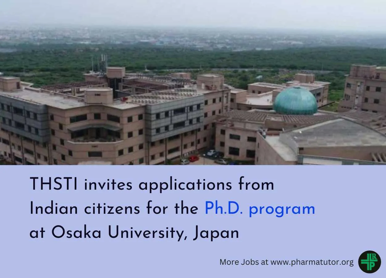 THSTI invites applications from Indian citizens for the Ph.D. program at Osaka University, Japan