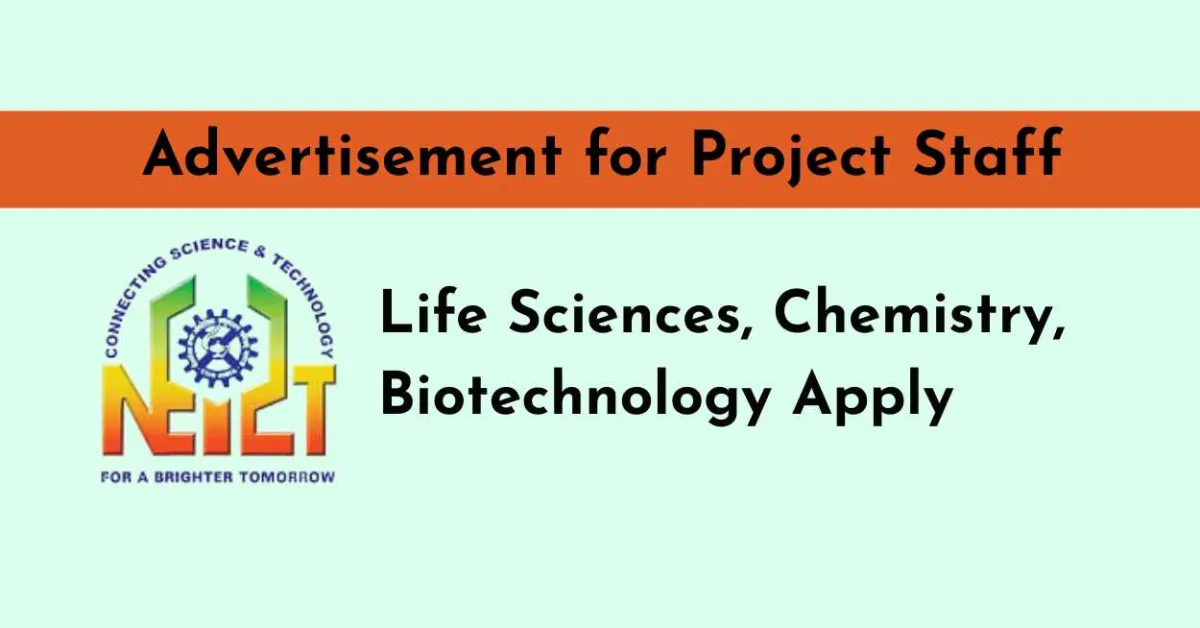 Advertisement for Project Staff at NEIST